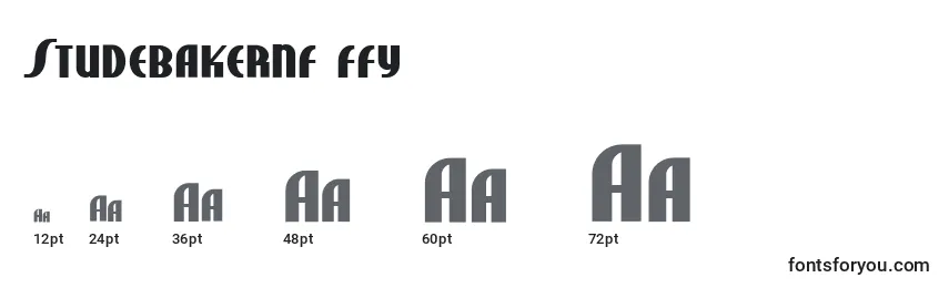 sizes of studebakernf ffy font, studebakernf ffy sizes